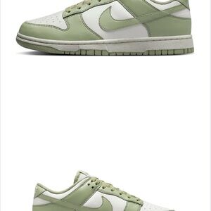 Nike Olive and White Low-Top Sneakers